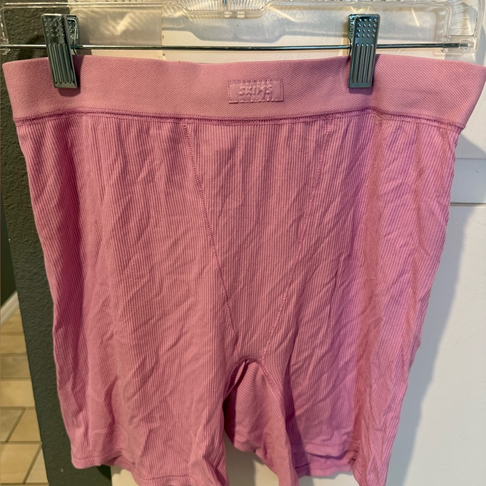 SKIMS bubblegum boxers and tank